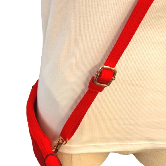 NWOT Womens Small Red Multiple Compartments Crossbody Bag - Picture 5 of 12